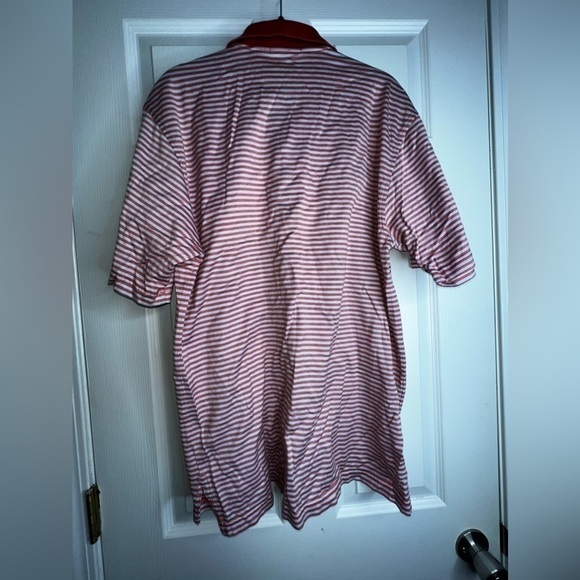 Peter Millar Men’s Medium 100% Cotton Golf Polo Shirt Blue Red Stripe M Active - Picture 4 of 13